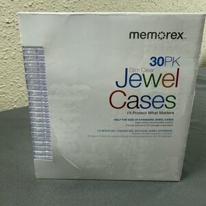 Memorex Slim Clear‎ Jewel Cases 30pk - New Sealed